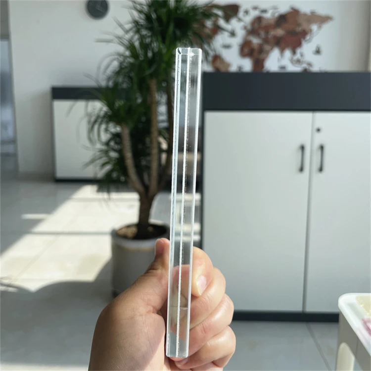 Satin Acid Etched Glass Cross Section Satin Acid Etched Glass Cross Section