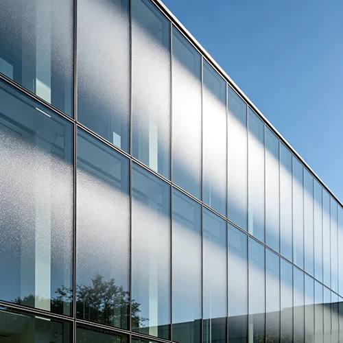 Patterned Solar Glass Building Facade Patterned Solar Glass Building Facade