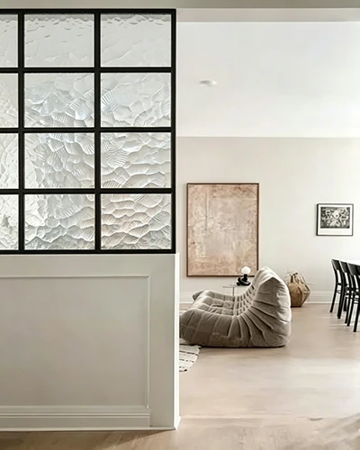 Wave Pattern Glass Partition Wall Wave Pattern Glass Partition Wall