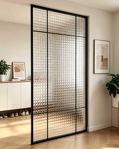Contora Pattern Glass Entry Screen Contora Pattern Glass Entry Screen