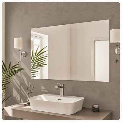 Frameless mirror