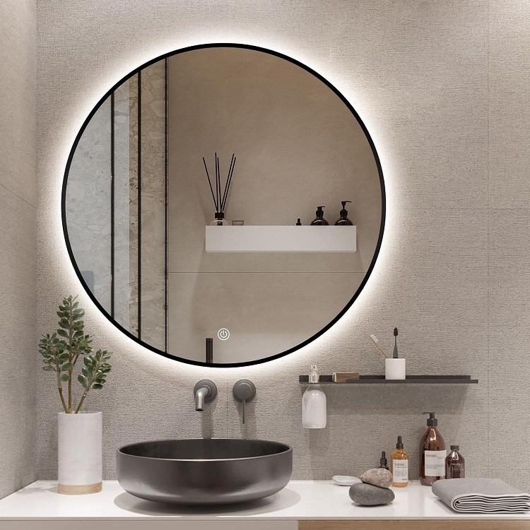 back lit mirror round-beautiful back lit mirror round-beautiful