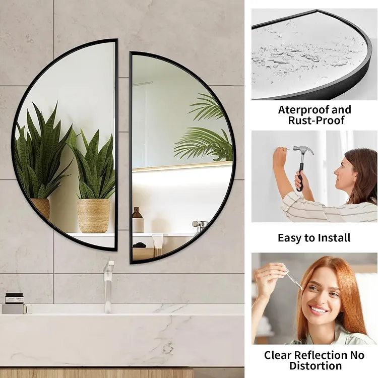 black half moon mirror-Features black half moon mirror-Features